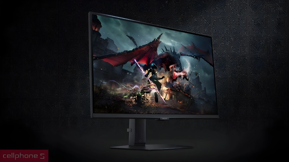 Màn hình Gaming Samsung Odyssey LS27DG502EEXXV thiết kế chân đỡ công thái học