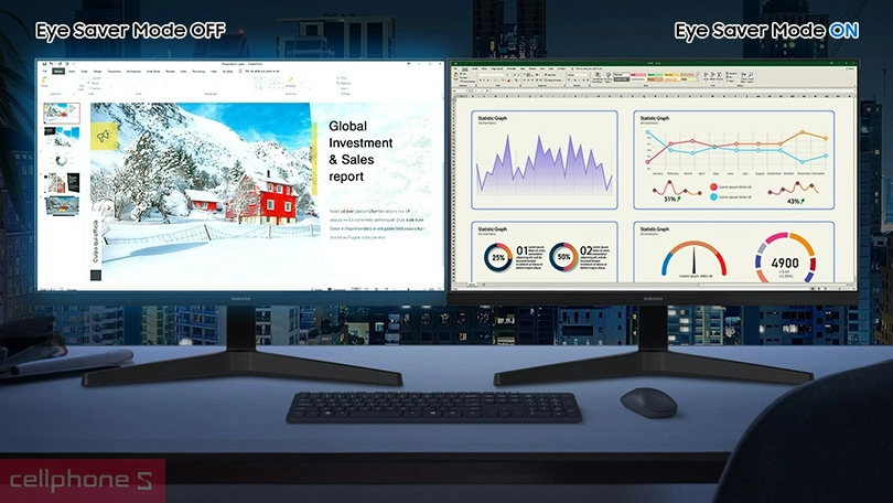 màn hình Samsung LS27C310EAEXXS 27inch sở hữu nhiều tính năng bảo vệ mắt
