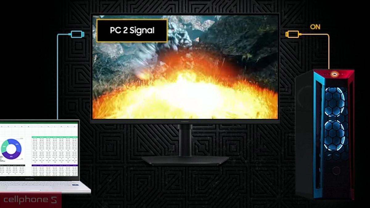 Cổng kết nối màn hình Samsung Odyssey G5 G50F LS27FG502EEXXV 27 inch