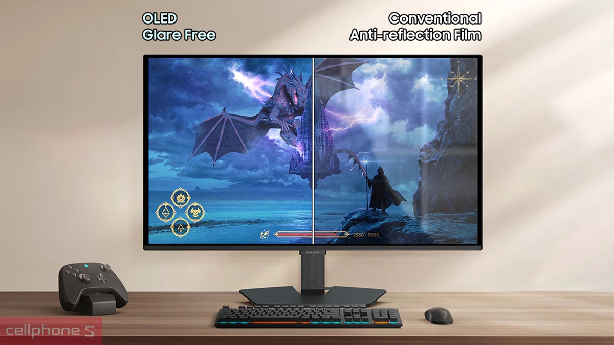 Tương phản sâu nhờ OLED, giảm chói tốt