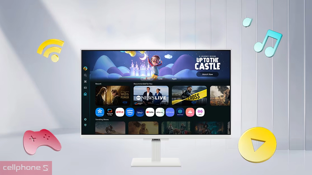 Thiết kế màn hình thông minh Samsung M5 M50F LS32FM501EEXXV 32 inch