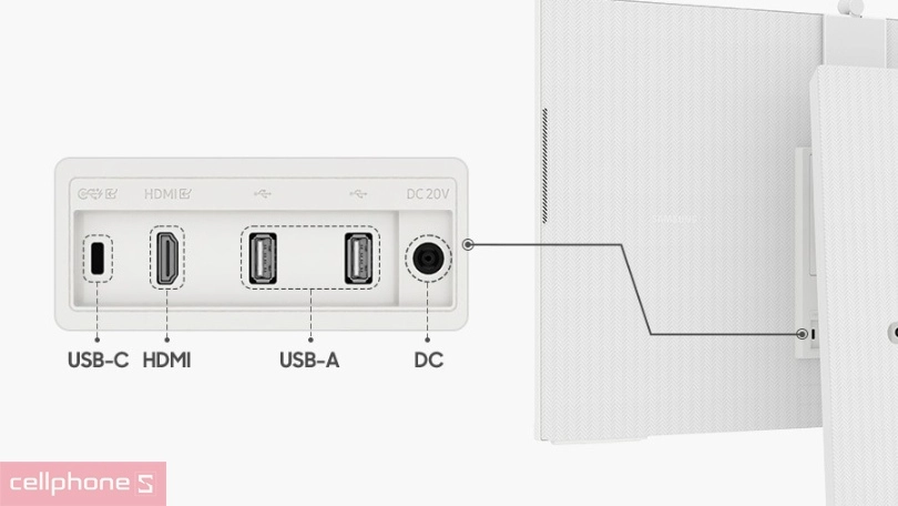 Cổng kết nối màn hình thông minh Samsung M8 LS32DM801UEXXV 32 inch