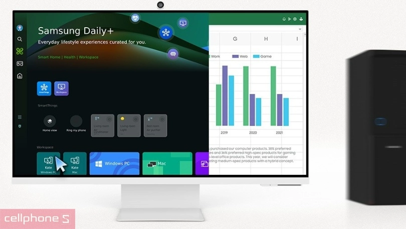 Công nghệ màn hình thông minh Samsung M8 LS32DM801UEXXV 32 inch
