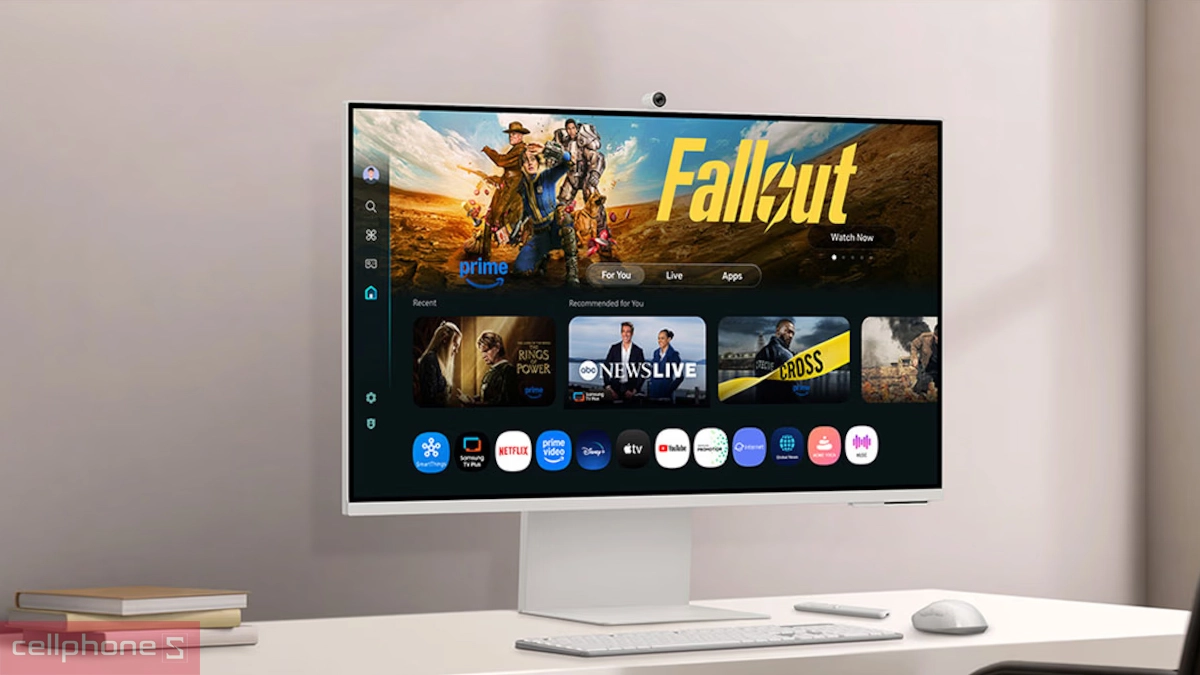 Màn hình thông minh Samsung M8 M80F LS32FM803UEXXV Vision AI 32 inch được thiết kế chuẩn công thái học