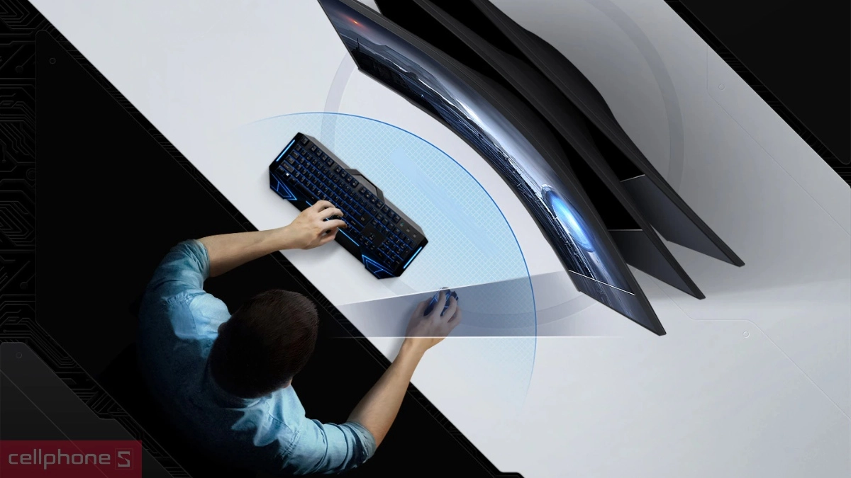 Màn hình Samsung gaming Odyssey G5 LC34G55TWWEXXV – Màn hình 34 inch sắc nét