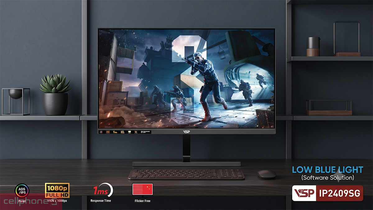 Màn hình VSP IP2409S 24 inch giúp tối ưu không gian sử dụng