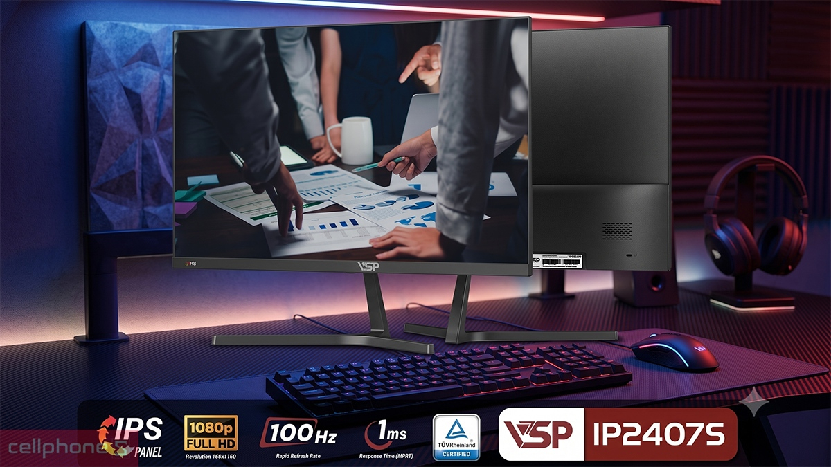Màn hình VSP IP2709S 27 inch mang đến trải nghiệm hiển thị rộng rãi