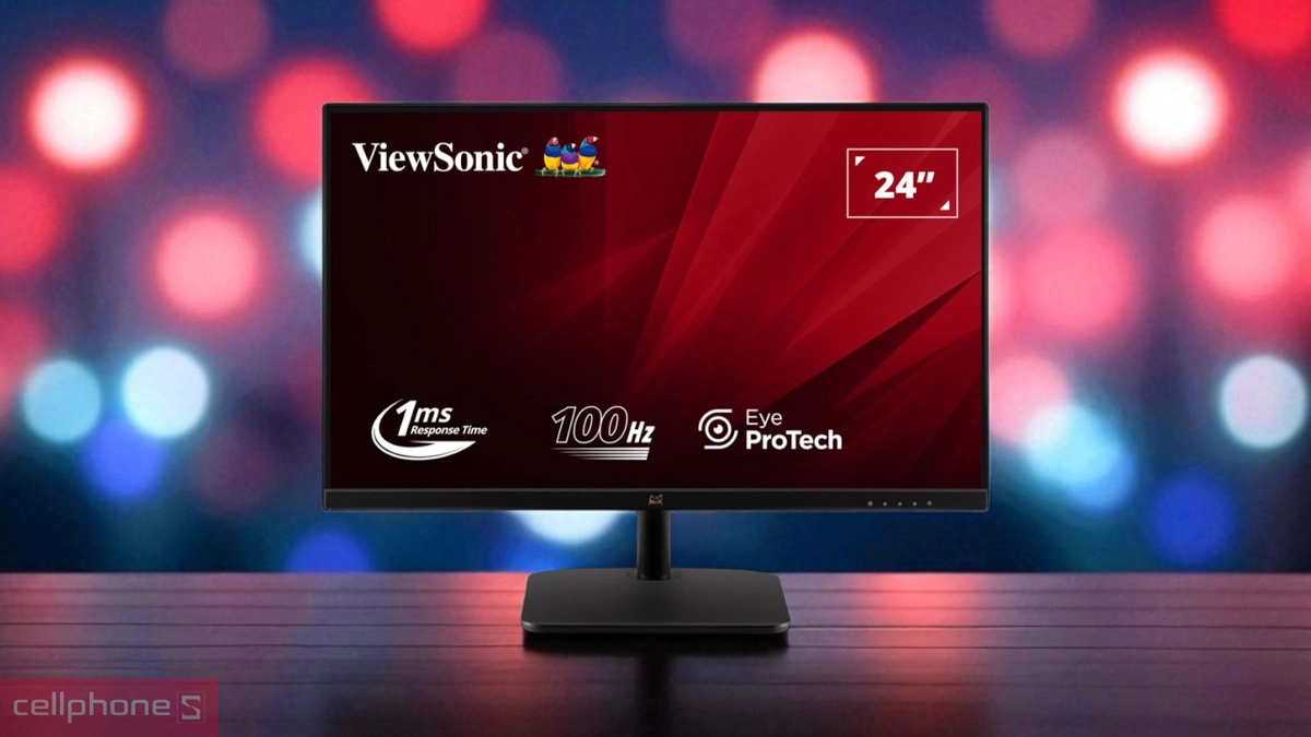 Màn hình ViewSonic VA2432-H-2 được trang bị độ phân giải Full HD 1920x1080