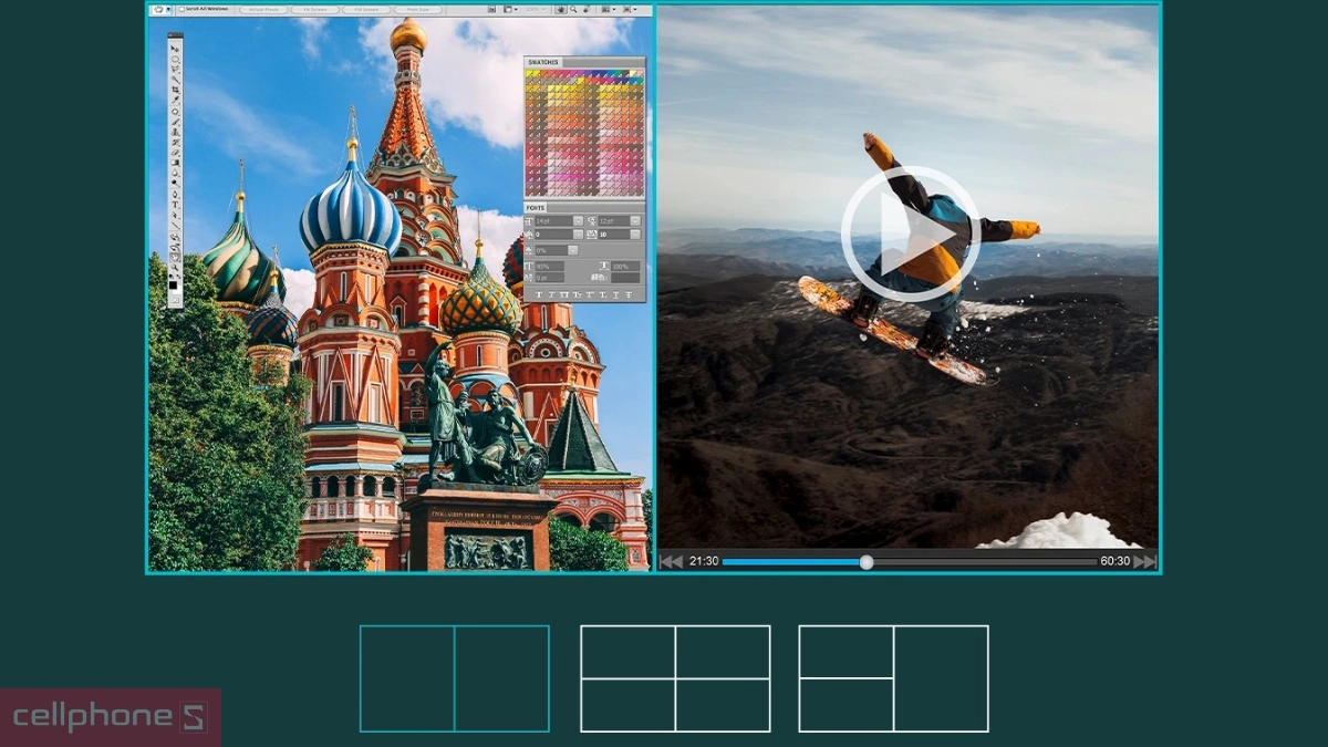 Trải nghiệm đa nhiệm trên màn hình ViewSonic VP2456A 24 inch