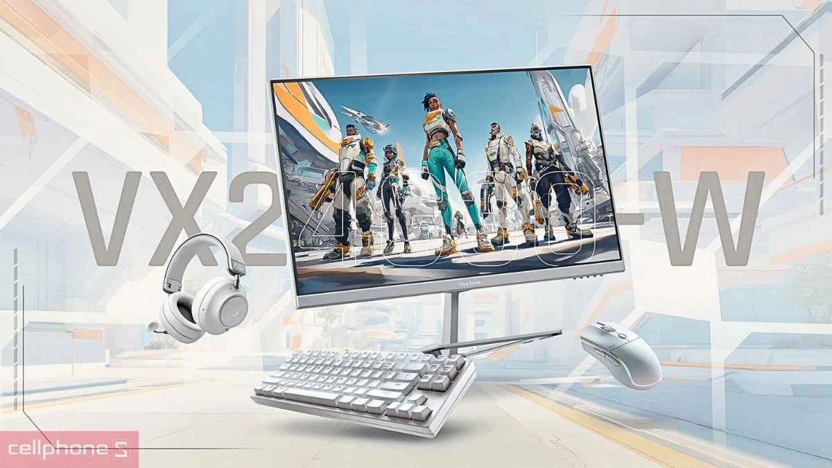 Ngoại hình màn hình ViewSonic VX24G30 24 inch
