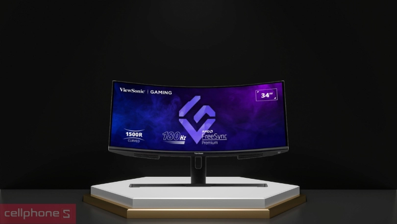 Thiết kế màn hình cong của màn hình Gaming Viewsonic VX3418-2KPC 34 inch
