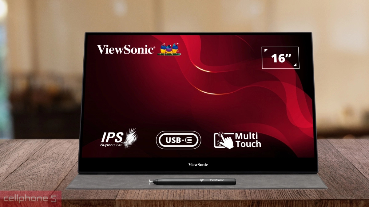 Màn hình Viewsonic TD1655 phù hợp cho người dùng cần màn di động