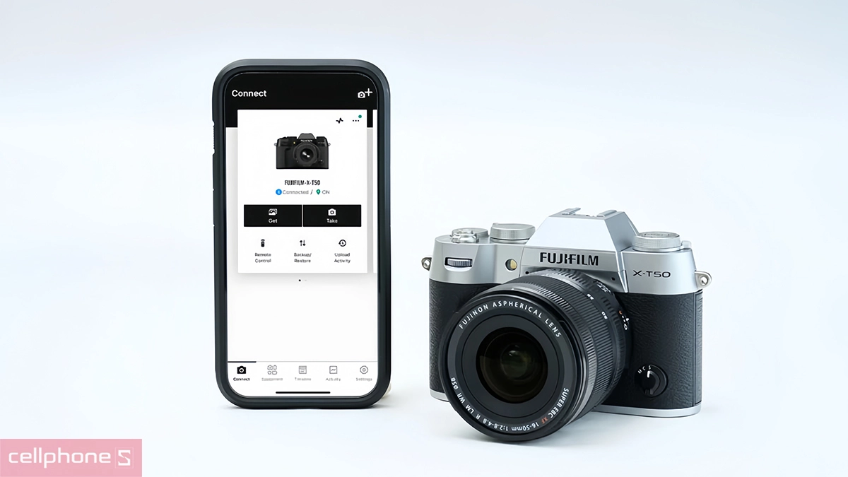 Điều khiển từ xa qua FUJIFILM XApp trên máy ảnh Fujifilm X-T50