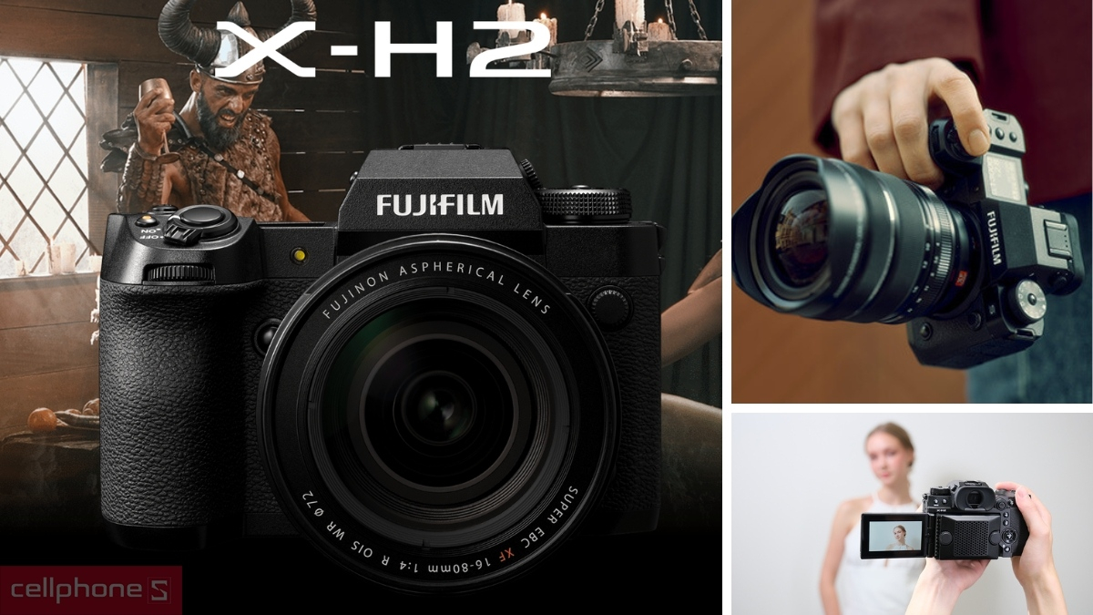 Fujifilm X-H sở hữu thân máy chắc chắn, phù hợp quay chụp chuyên sâu