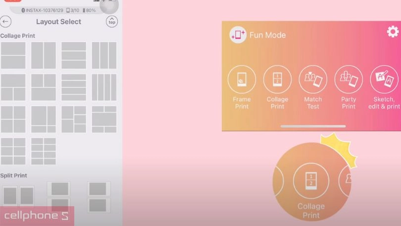 Cách ghép ảnh trên máy in ảnh lấy liền Fujifilm Instax Mini Link II