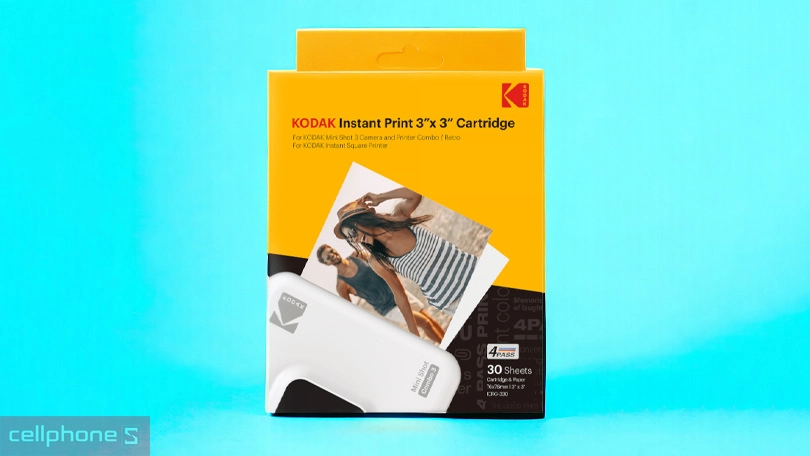 Giấy in ảnh Kodak ICRG - 330 - Hộp 30 Tấm (Mini 3/ Shot 3 C300R/ P300R) – Bền bỉ, chất lượng cao