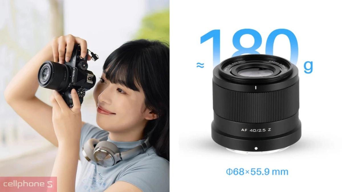 Sử dụng ổn định, bộ lọc 52mm