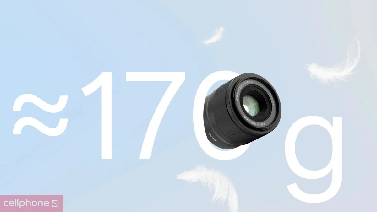 Trọng lượng siêu nhẹ Lens Viltrox AF 90mm F3.5 ngàm DJI DL