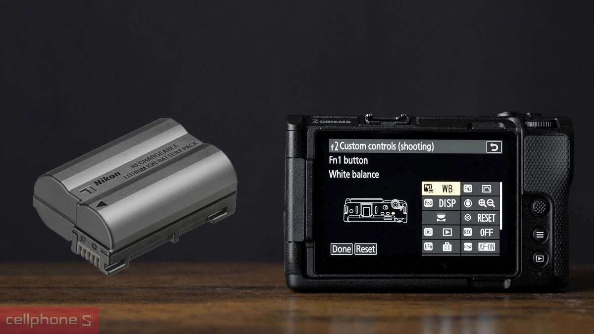 Pin và thời lượng sử dụng của máy quay phim Nikon ZR