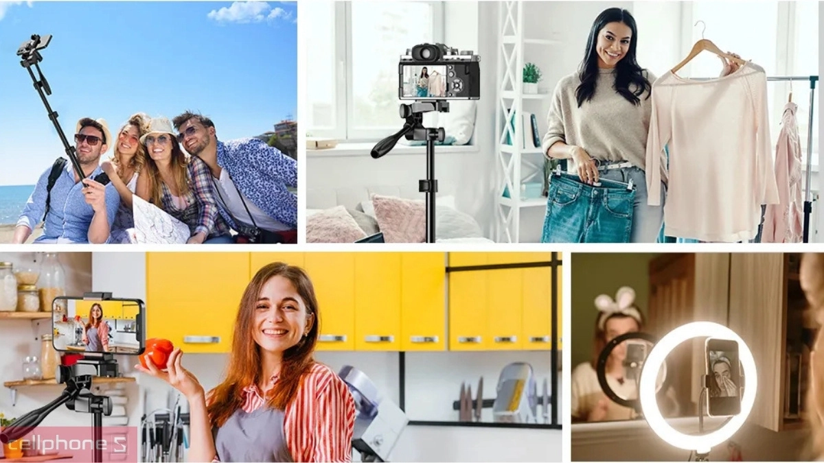 Khả năng tương thích tripod máy ảnh điện thoại Apexel JJ070