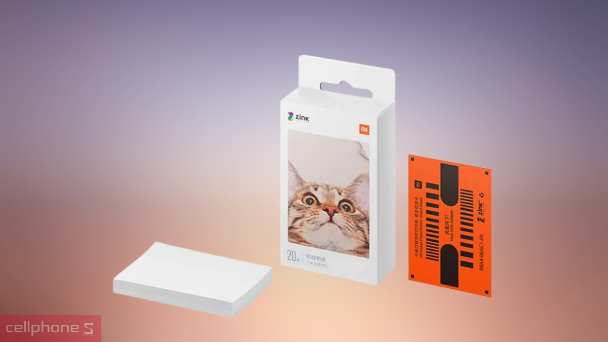 Công nghệ ZINK phụ kiện phim Xiaomi 2x3 Inch 20PK