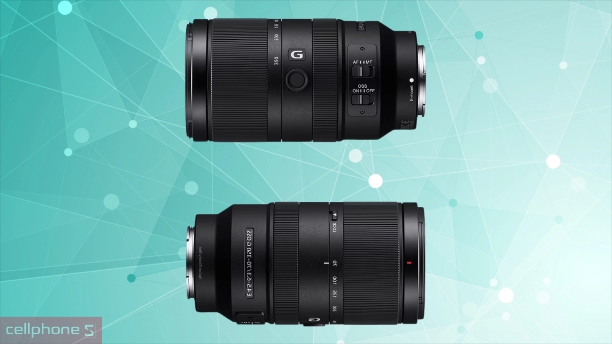 Ngoại hình lens Sony E 70 350mm f/4.5-6.3 G OSS