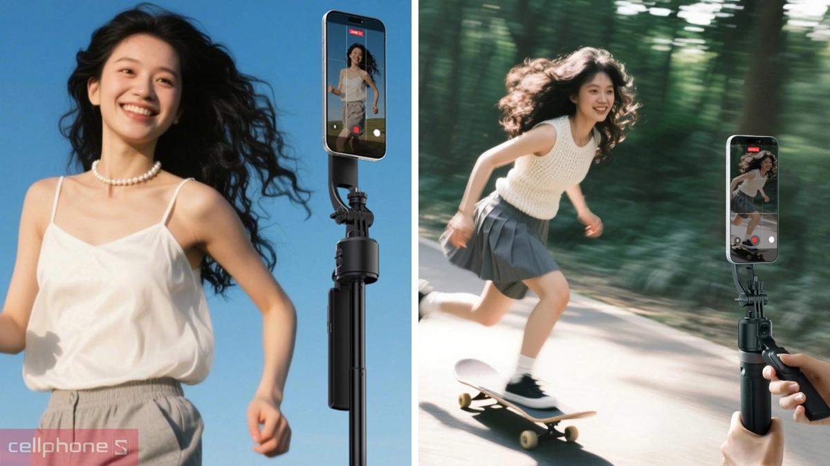 Công nghệ AI theo dõi chủ thể trên Tripod kiêm gậy selfie Ulanzi TT23M