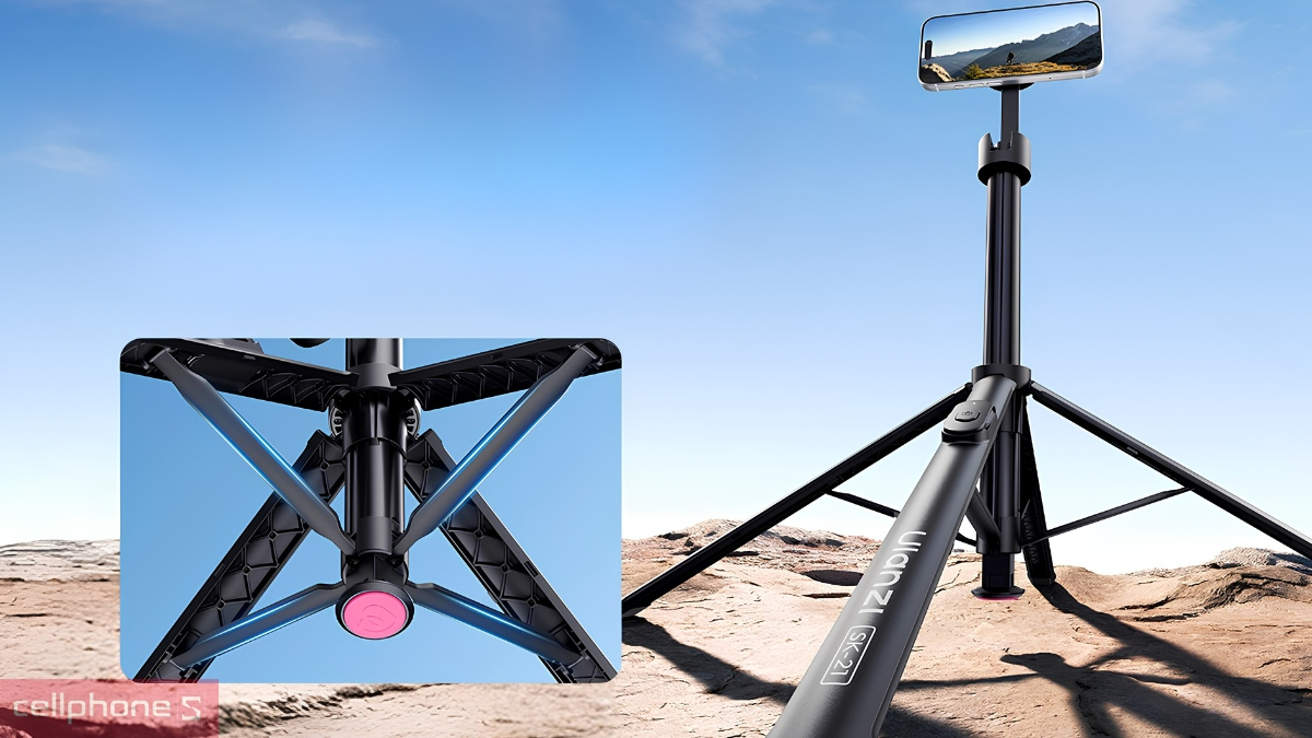 Thân gậy kéo dài linh hoạt của Tripod từ tính kiêm gậy Selfie Ulanzi SK-21