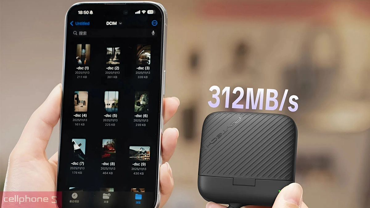 Tốc độ truyền dữ liệu của Hộp đựng thẻ nhớ PGYTECH CreateMate Mini