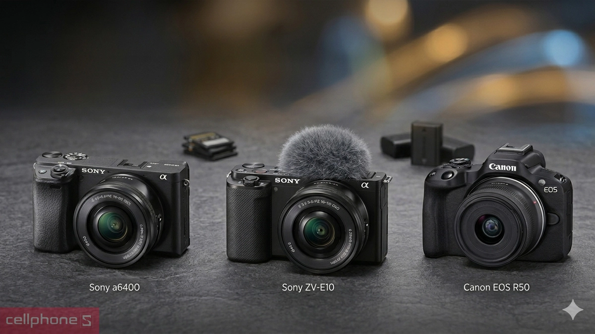 Cuộc so kè khó phân thắng bại: Sony A6400 vs ZV-E10 vs Canon R50