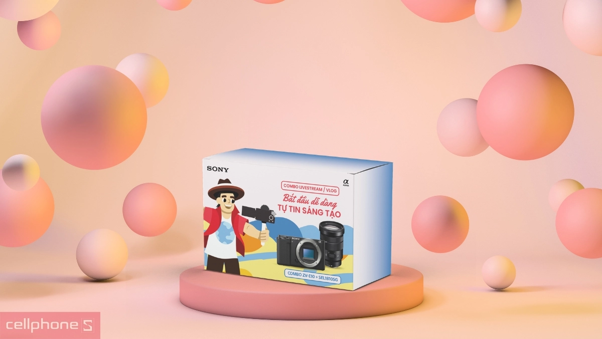 Cảm biến bộ kit vlog du lịch Sony A7C + Lens 20-70MM F4 G