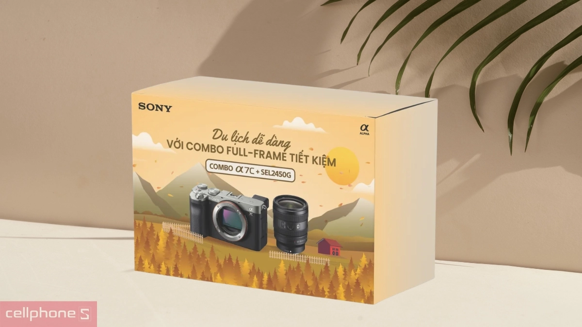 Bộ Kit Vlog du lịch Sony A7C + Lens 24-50mm F2.8 G gọn nhẹ, tiện mang theo trong các chuyến đi