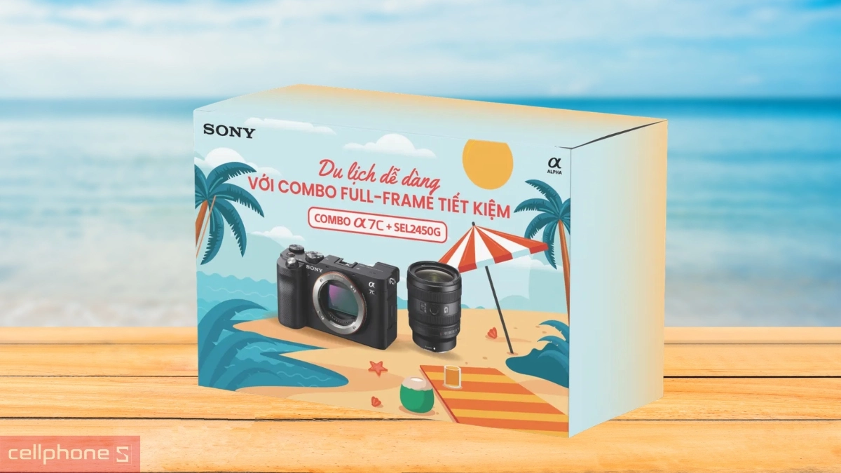 Cảm biến full-frame 24.2MP trên Bộ Kit Vlog du lịch Sony A7C + Lens 24-50mm F2.8 G cho hình ảnh sắc nét