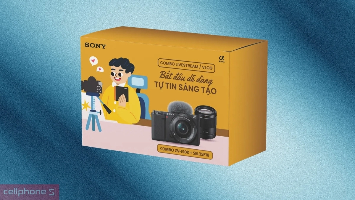 Bộ Kit LiveStream/Vlog Sony ZV-E10K + Lens 35mm F1.8 phù hợp với nhiều đối tượng người dùng