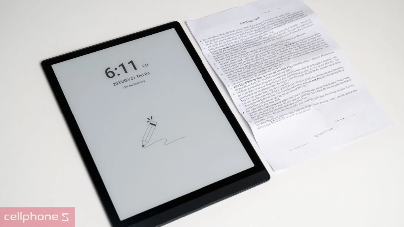Thiết kế, màn hình máy đọc sách Onyx Boox Tab X