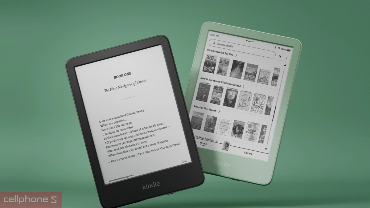 Máy đọc sách Kindle Gen 11 2024 sở hữu thiết kế mỏng nhẹ dễ mang theo