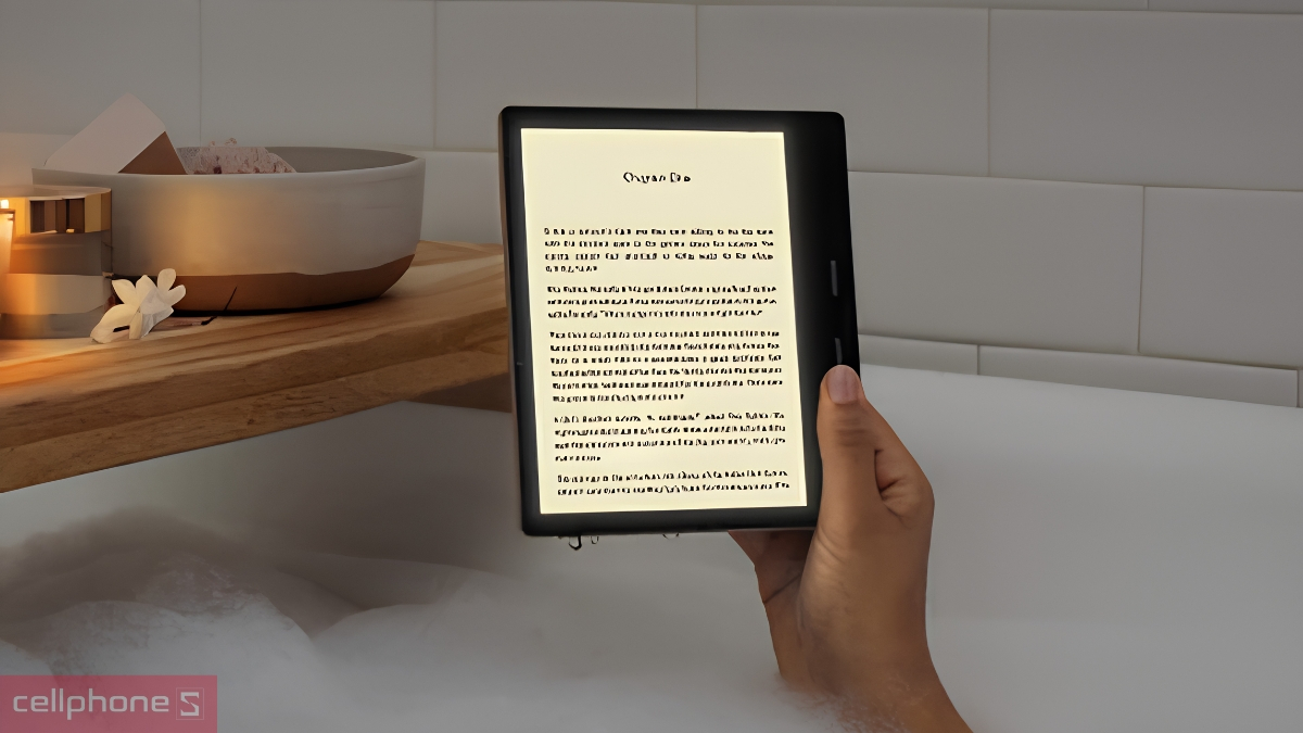 Thoải mái đọc sách với Kindle Oasis 3 32GB trong đêm