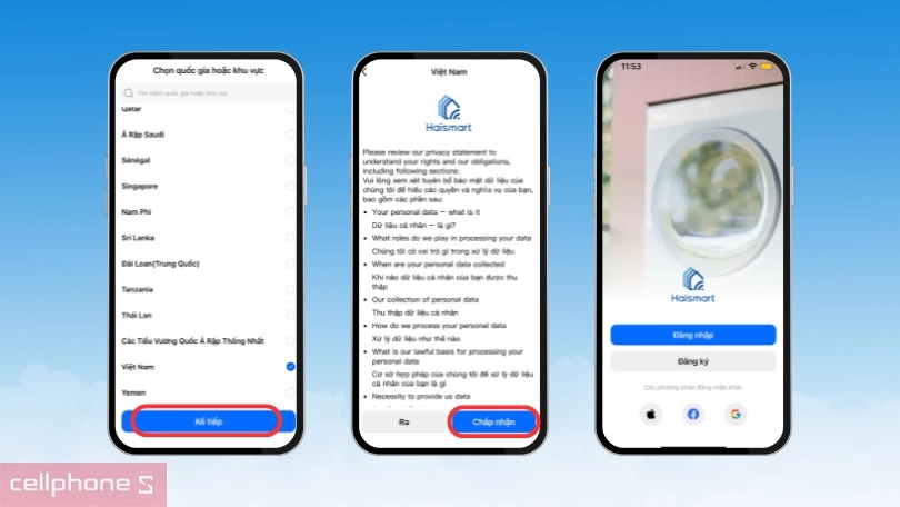 Cách kết nối máy giặt Aqua Inverter 10kg AQD-DW1000J.BK với app Haismart