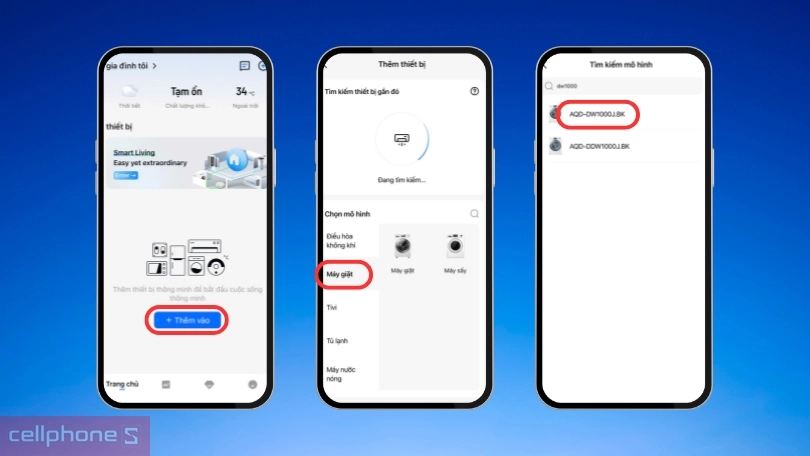 Cách kết nối máy giặt Aqua Inverter 10kg AQD-DW1000J.BK với app Haismart