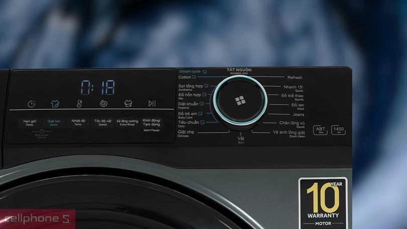 Thiết kế máy giặt Aqua Inverter 9.5kg AQD-A952J.BK