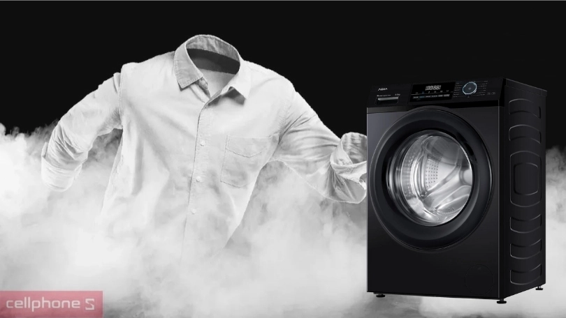 Công nghệ giặt hơi nước hiện đại của máy giặt Aqua Inverter 9kg AQD-A902J.BK