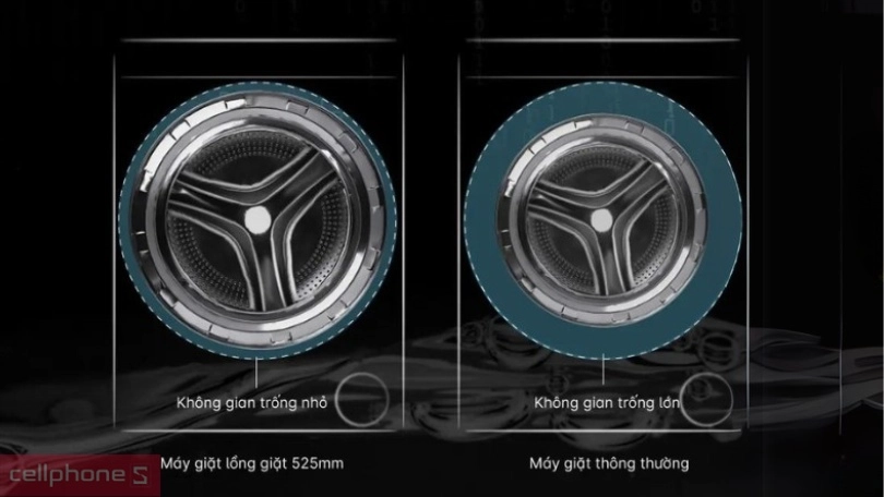 Công nghệ giặt giảm rung lắc của máy giặt Aqua Inverter 9kg AQD-A902J.BK