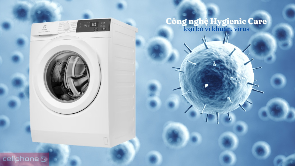 Máy giặt Electrolux Inverter 10kg (EWF1024D3WC) hỗ trợ loại bỏ vi khuẩn hiệu quả