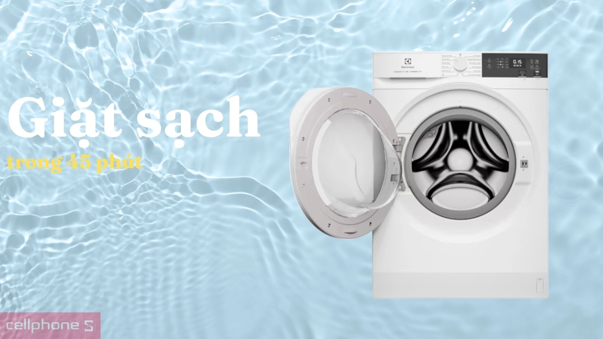 Thời gian giặt trên Máy giặt Electrolux Inverter 10kg (EWF1024D3WC)