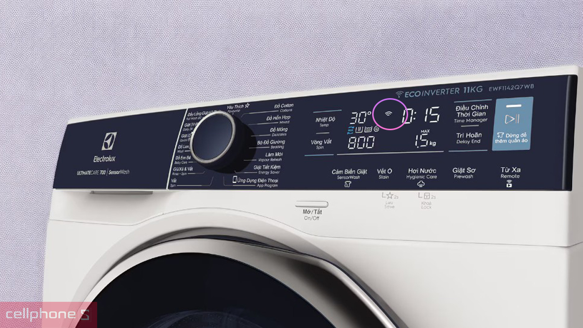 Kích hoạt wifi trên máy giặt Electrolux Inverter 11kg (EWF1142Q7WB)