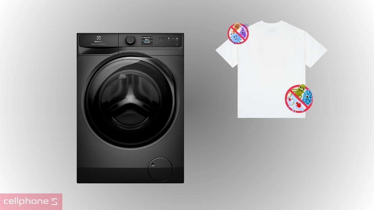 máy giặt Electrolux Inverter 11kg (EWF1142R9SC) giúp loại bỏ 99% vi khuẩn