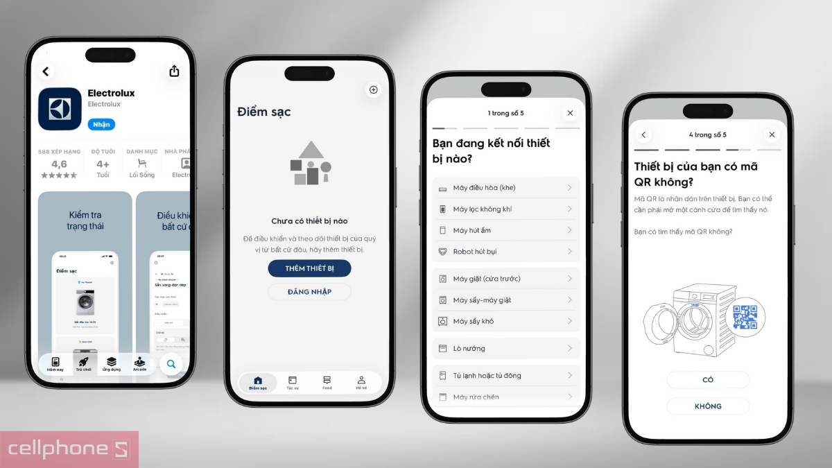 Hướng dẫn kết nối app với máy giặt Electrolux Inverter 11kg (EWF1142R9SC)