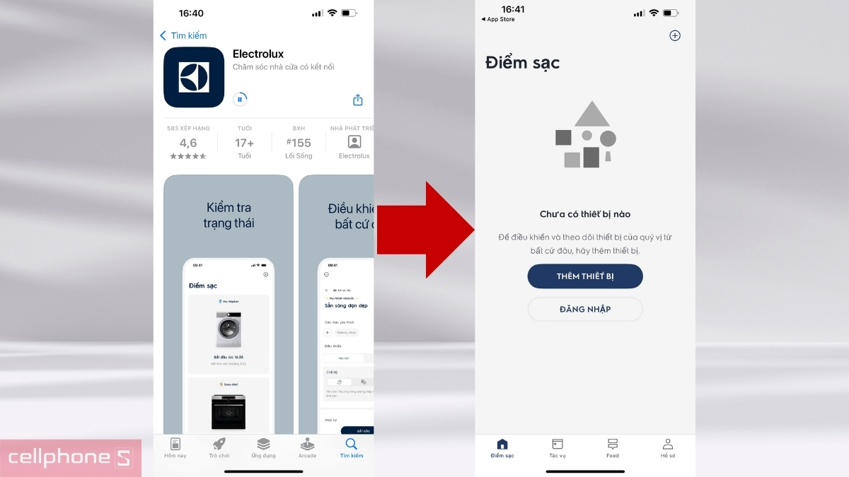 Hướng dẫn kết nối máy giặt Electrolux Inverter 11kg EWF1143R7SC với app