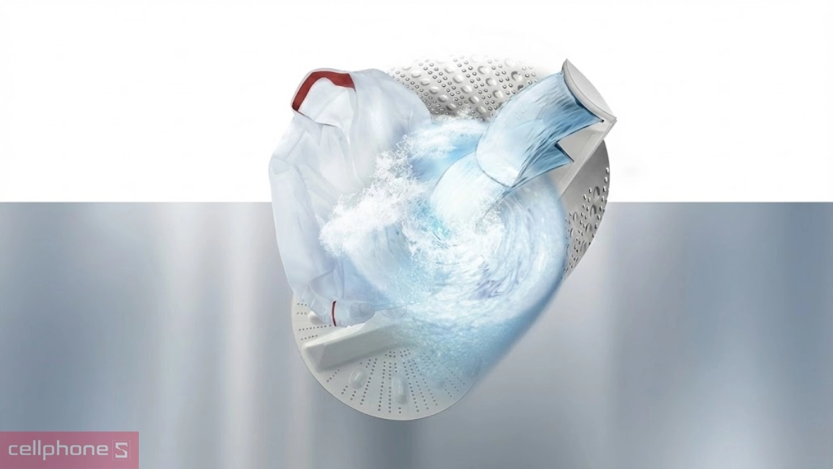 Công nghệ giặt sâu máy giặt Hitachi Inverter 10.5kg H0MVW0T GG