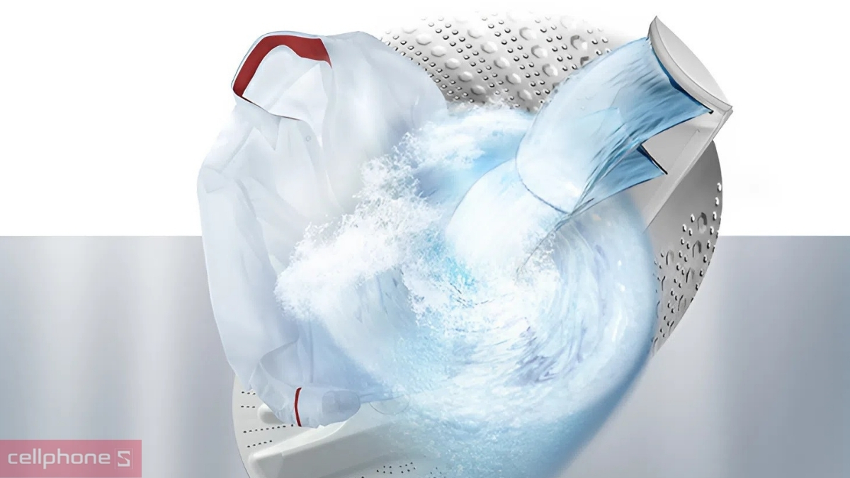 Công nghệ giặt thác nước máy giặt Hitachi Inverter 13.5 kg (H3MVJWT GG)